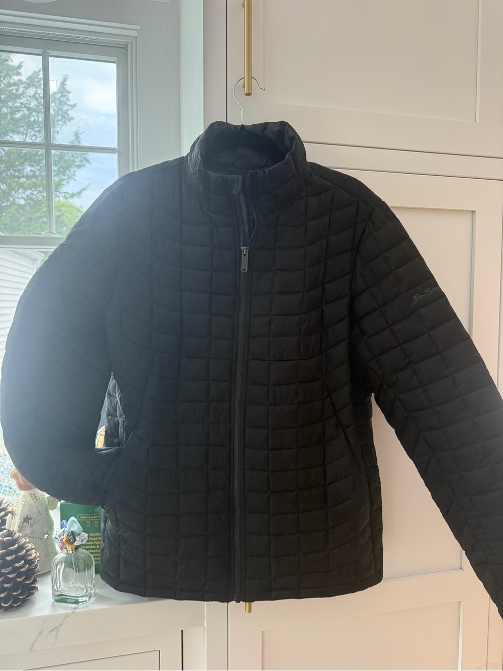 Ben Sherman Black Quilted Puffer Jacket - Men's size medium- like new